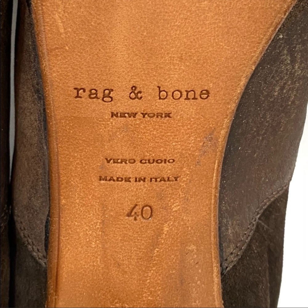 3. Rag & Bone Kenton Brown Suede Leather Heeled Boots - Picture 6 of 13